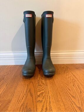 Hunter Tall Dark Green Rain Boots